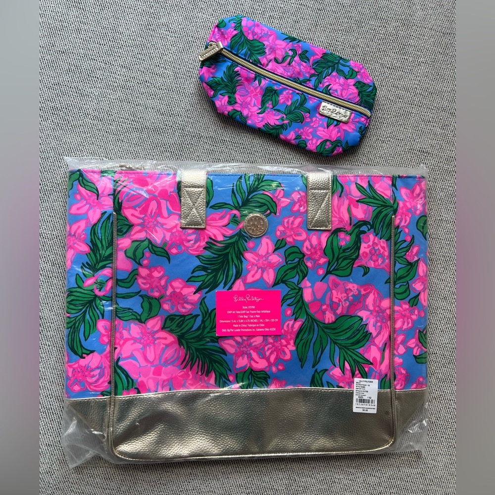NWT Lilly Pulitzer Tote Bag and Accessories Case